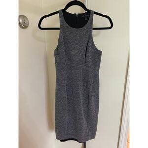 Banana Republic Dress Size 0 Gray Lined SL Racer Sheath Repaired Interior Pull